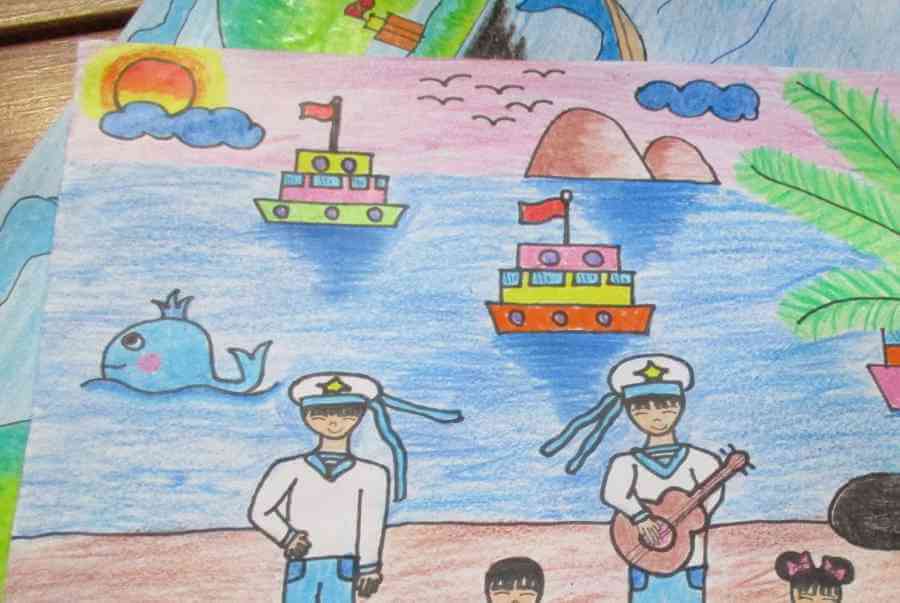 Hướng dẫn vẽ tranh chú bộ đội bảo vệ biển đảo