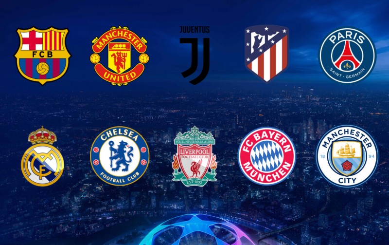 Hiện tại có nhiều câu lạc bộ bóng đá châu Âu đang lọt top đội bóng mạnh nhất thế giới