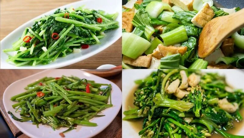 Rau xanh, món xào và món phụ giúp mâm cơm thêm màu sắc, giảm cảm giác ngấy và cân bằng dinh dưỡng.